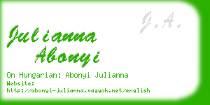 julianna abonyi business card